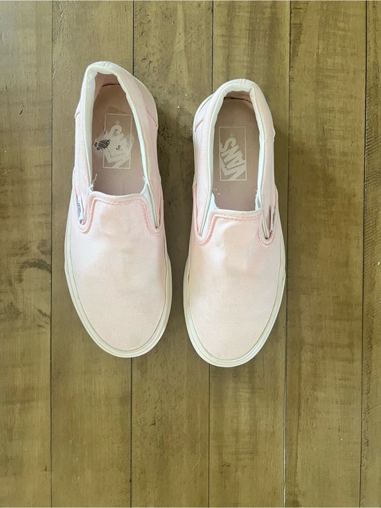 Vans Shoes - Vans Classic Slip-On Pink Canvas Sneakers Women’s 6